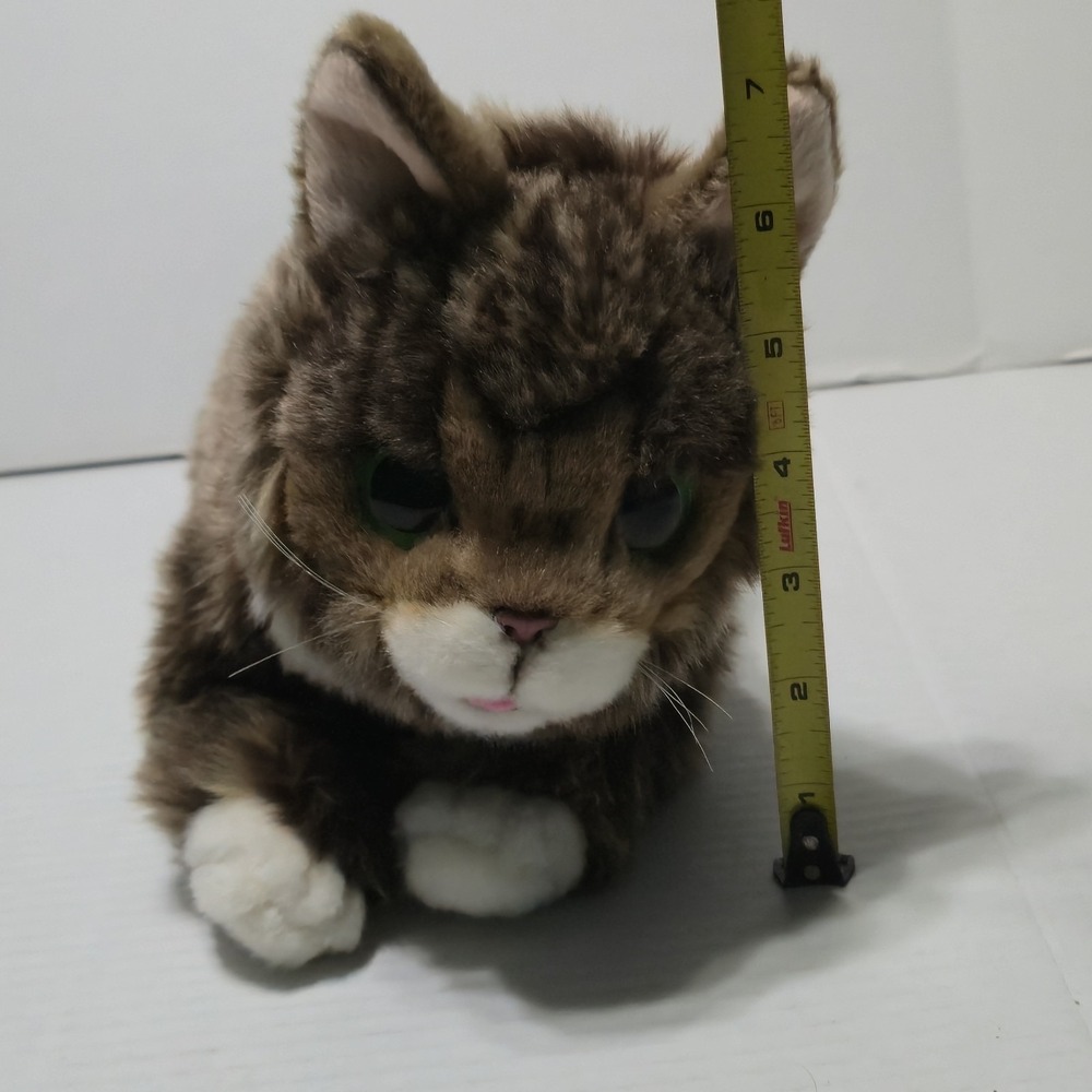 Cuddle Barn Lil Bub Plush Cat Tabby Kitten Green Eyes Stuffed Animal Toy 12" - Picture 10 of 10